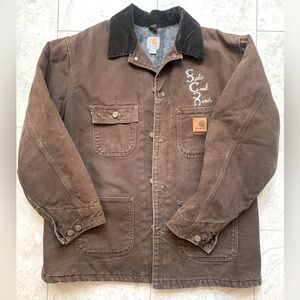 Men’s Carhartt Flannel Lined Chore Coat (Lg)